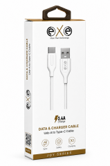 EXE Type-C Hızlı Şarj ve Data Kablosu 3.4A Beyaz