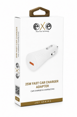 EXE 25W Hızlı Araç Şarj Adaptörü USB Çıkışlı Çakmaklık Şarj Cihazı
