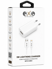 EXE E01L 5W Lightning Şarj Adaptörü Kablolu